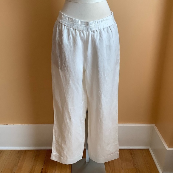 GANT Linen Blend Wide Leg Pants Size 10 - Picture 2 of 11